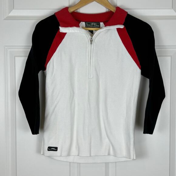 Lauren Ralph Lauren Pants - Lauren Active Ralph Lauren Quarter Zip Sweater Preppy Vintage Y2K Women's Medium